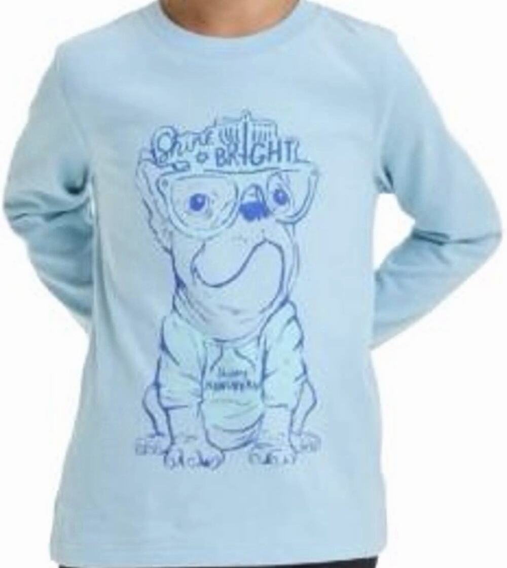 Cat & Jack Long Sleeve Shine Bright Hanukkah Dog T-Shirt Kids Baby 18m